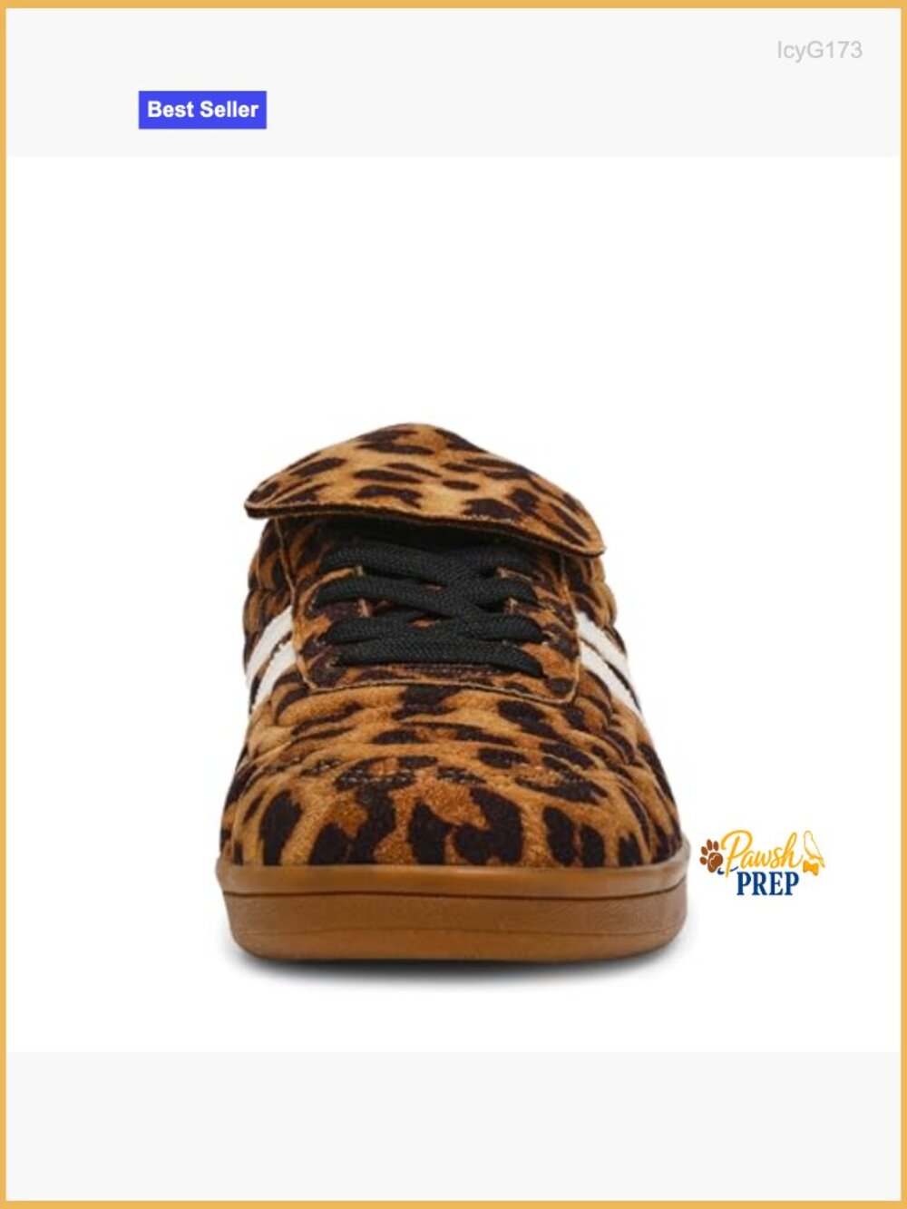 Leopard Print Fashion Sneakers, Lightweight Lace-Up Walking Shoes - Picture 2 of 7